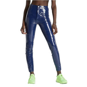 Adidas Womens X Ivy Park Beyoncé Liquid Latex High Rise Slim Leg Pant Navy Large